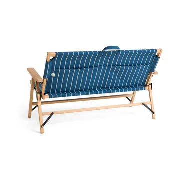 Outdoor Market foldbar sofa - Blue-beige, 2-pers. sofa - HAY