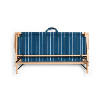 Outdoor Market foldbar sofa - Blue-beige, 2-pers. sofa - HAY