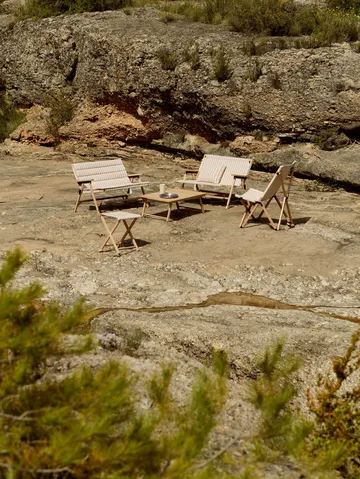 Outdoor Market klapbar skammel - Beige-red - HAY