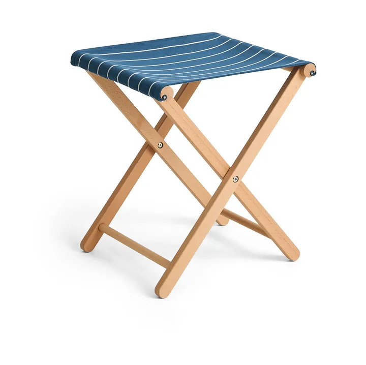 Outdoor Market klapbar skammel - Blue-beige - HAY