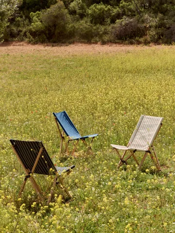Outdoor Market klapstol - Blue-beige - HAY