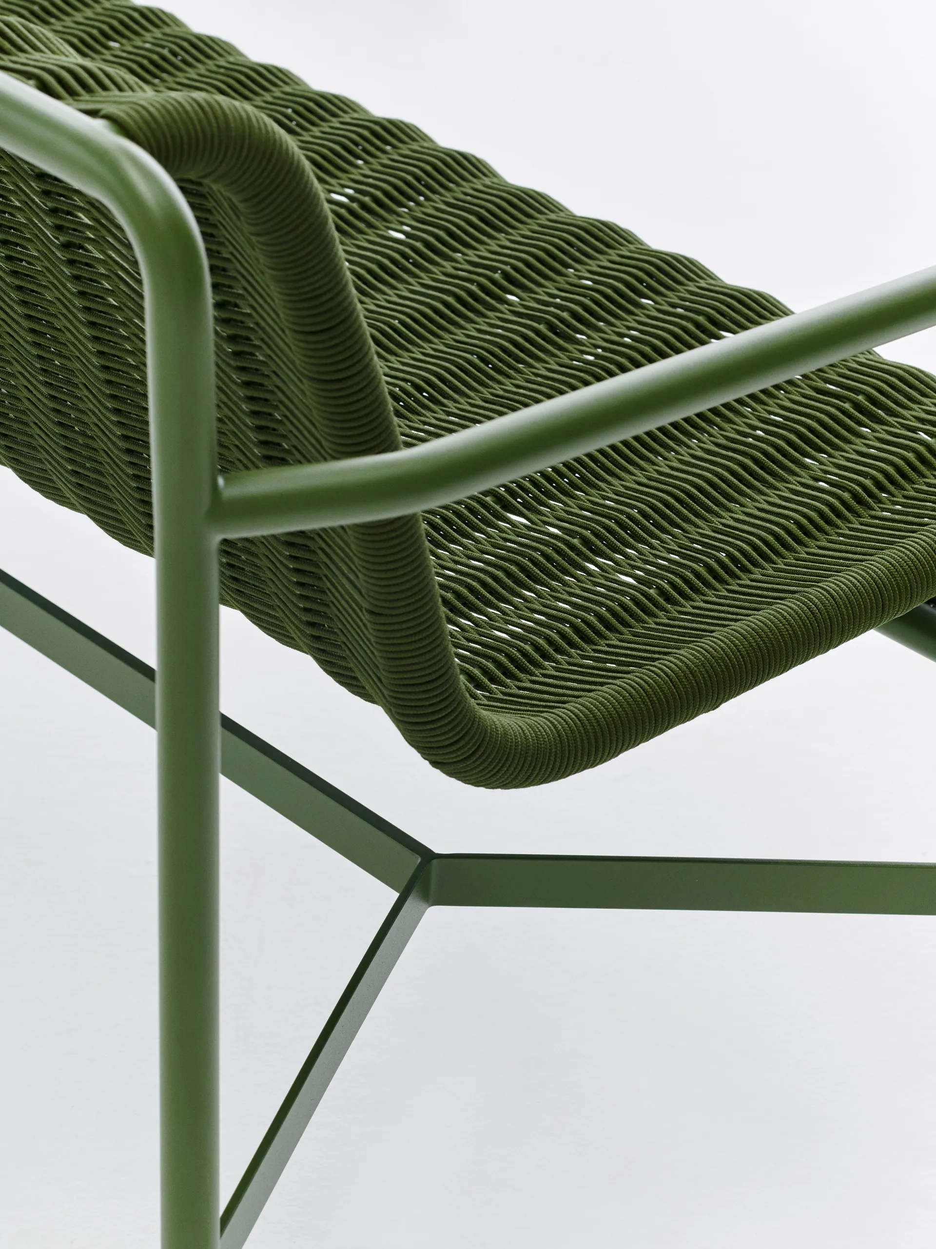 Palissade Cord Dining bænk med armlæn, Olive HAY