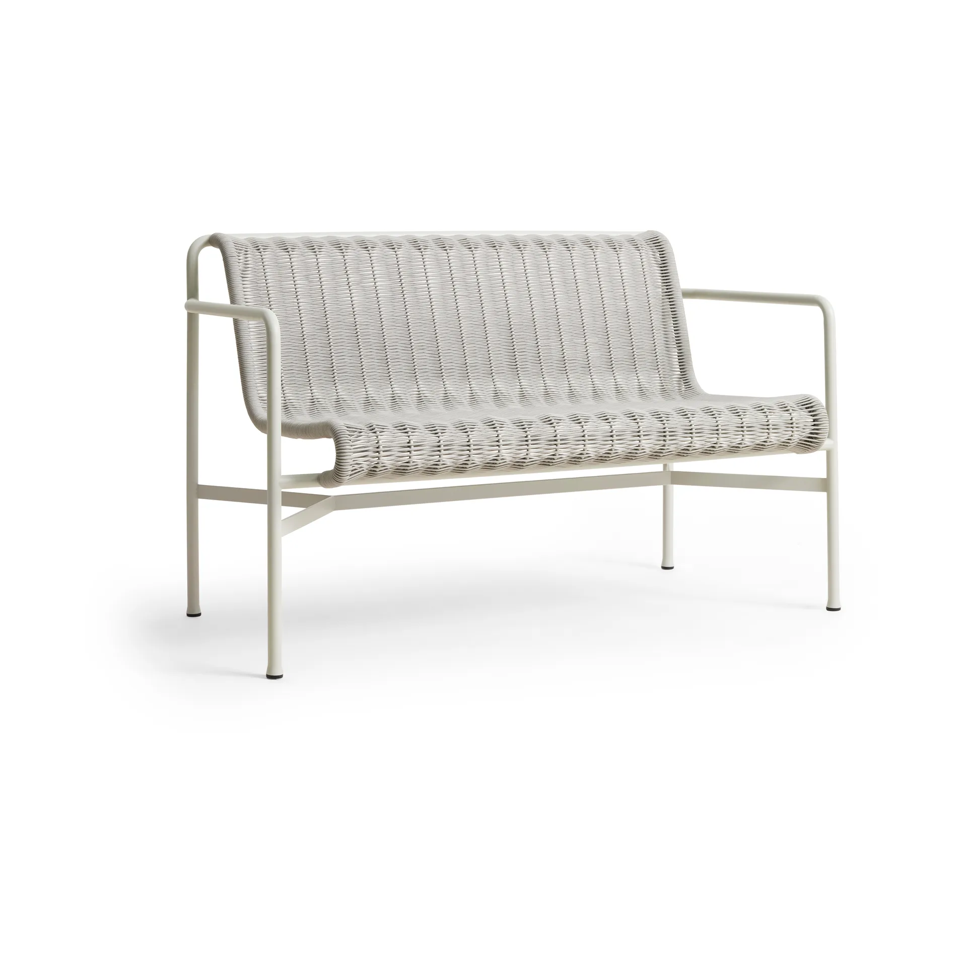 Palissade Cord Dining bænk med armlæn, Sky grey HAY