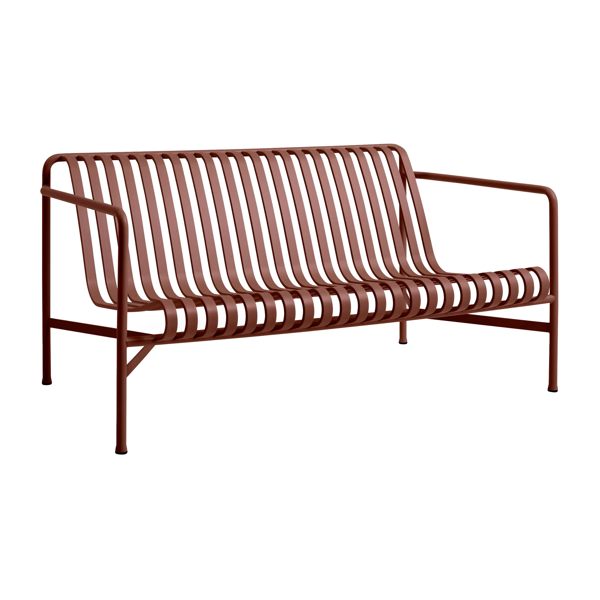 Palissade loungesofa, Iron red HAY