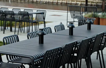 Palissade spisegruppe 4 stole 170x90 cm - Anthracite - HAY