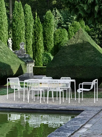 Palissade spisegruppe 4 stole 170x90 cm cream white - HAY