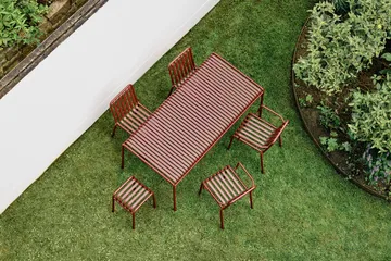 Palissade spisegruppe 4 stole 170x90 cm - Iron red - HAY