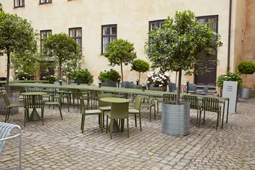 Palissade spisegruppe 4 stole 170x90 cm - Olive - HAY
