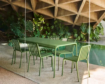 Palissade spisegruppe 4 stole 170x90 cm - Olive - HAY