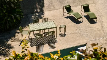 Palissade spisegruppe 4 stole 170x90 cm - Olive - HAY