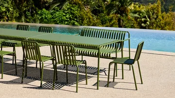 Palissade spisegruppe 4 stole 170x90 cm - Olive - HAY