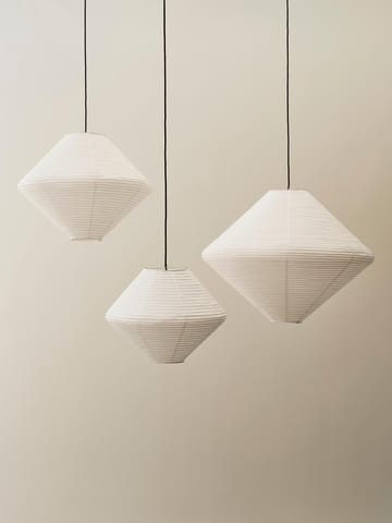 Paper Shade Diamond lampeskærm - Classic white, Ø80 cm - HAY