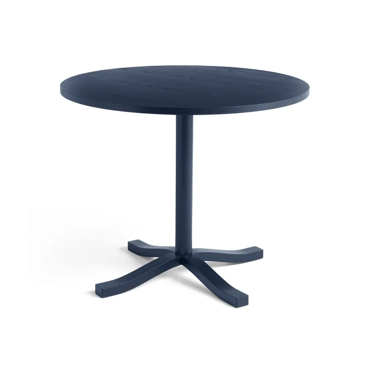 Pastis Table spisebord Ø90 - Steel blue lacquered ash - HAY