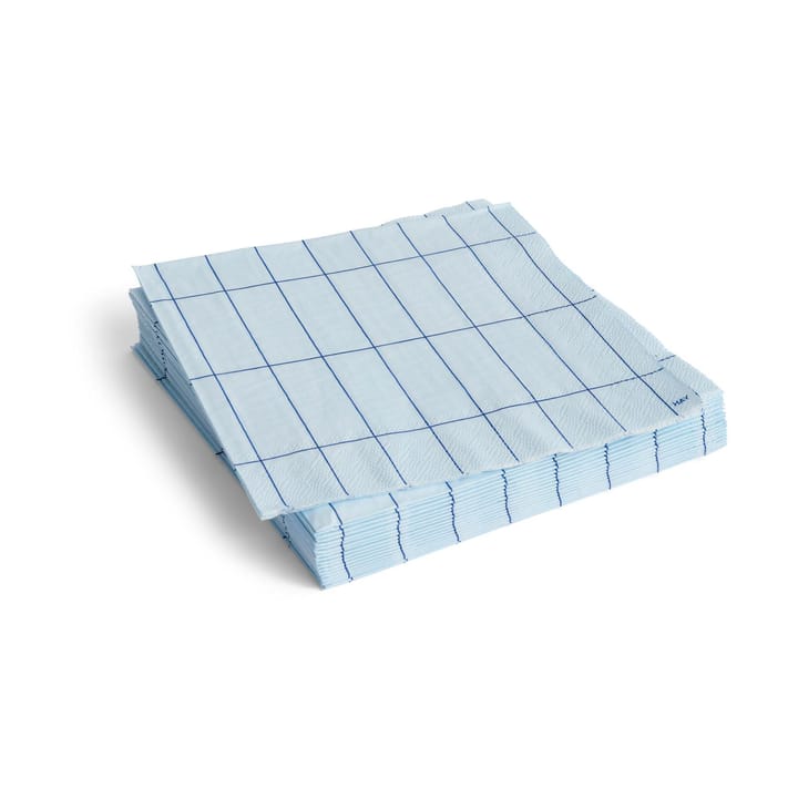 Pattern Dinner serviet 40x40 cm 20-pak - Light blue-blue grid - HAY