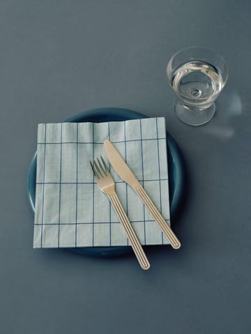 Pattern Lunch serviet 33x33 cm 20-pak - Light blue-blue grid - HAY