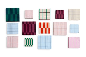 Pattern Lunch serviet 33x33 cm 20-pak - Light pink-red grid - HAY