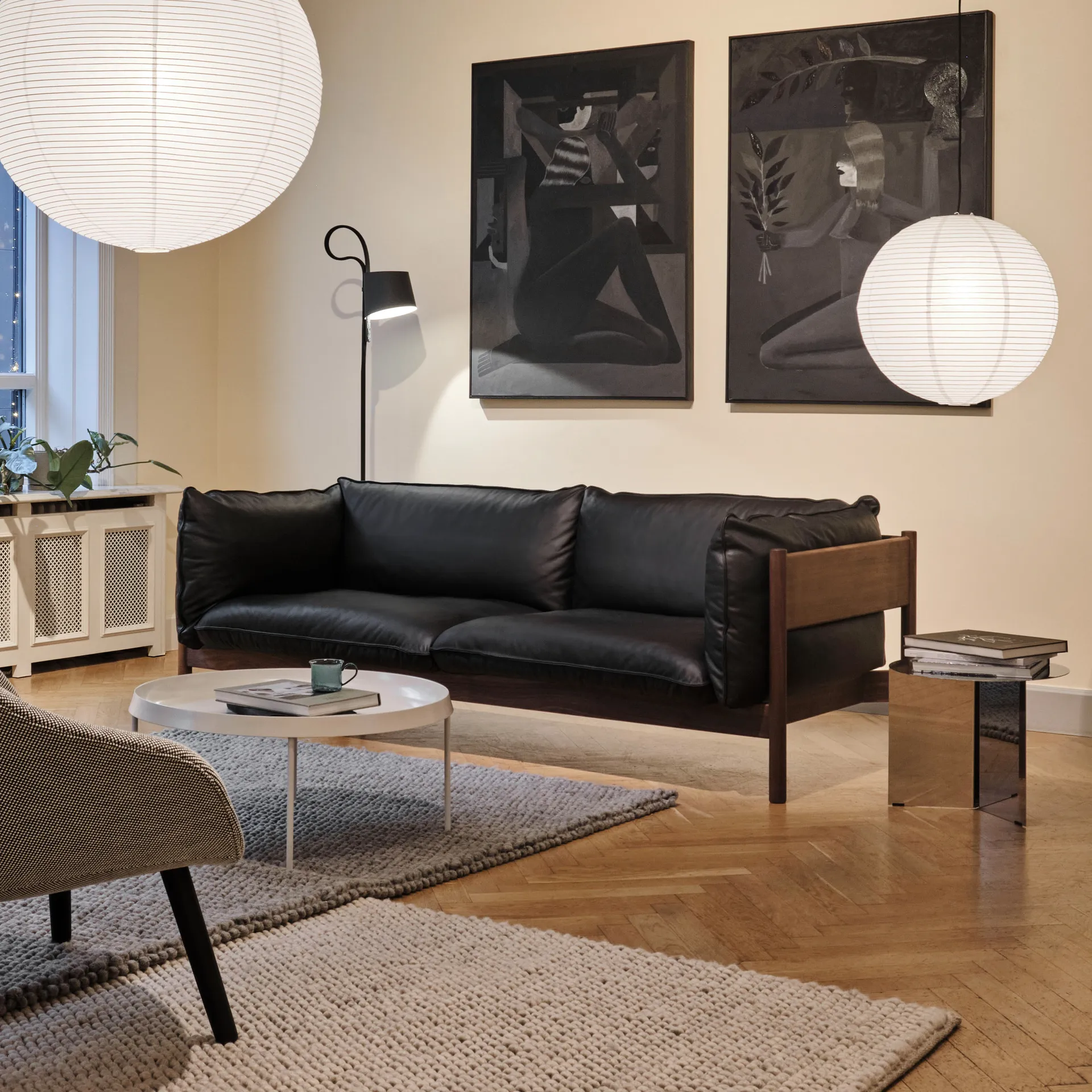 Peas uldtæppe 140x200 cm, Medium grey HAY