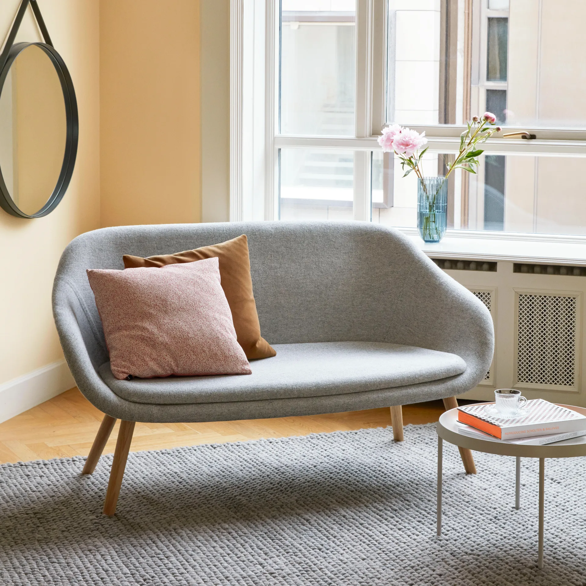 Peas uldtæppe 140x200 cm, Medium grey HAY