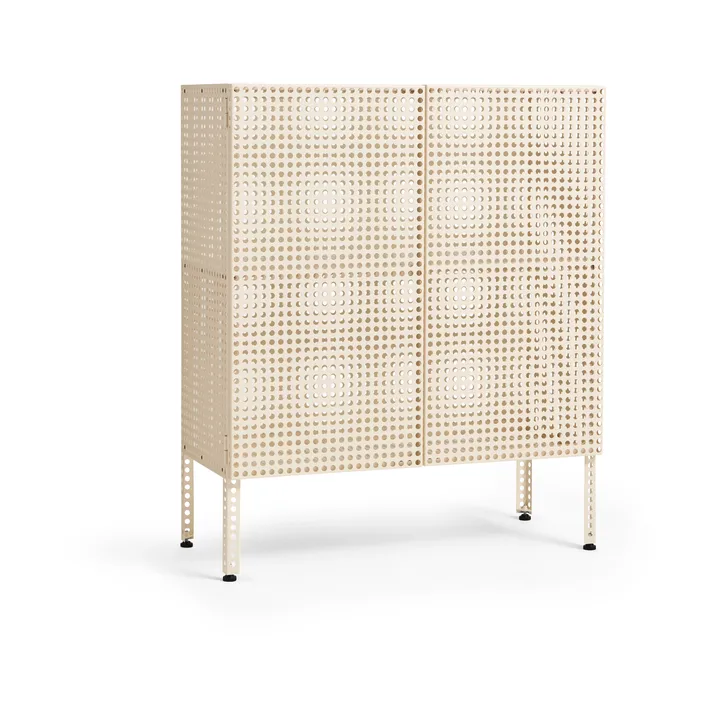 Perforated Cabinet skab medium - Eggshell - HAY