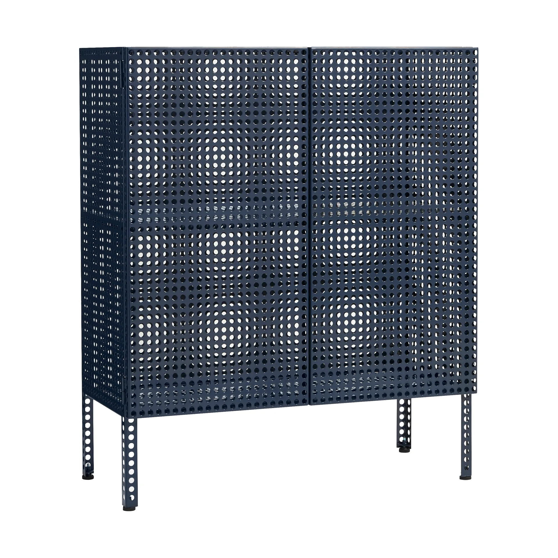Perforated Cabinet skab medium, Steel blue HAY