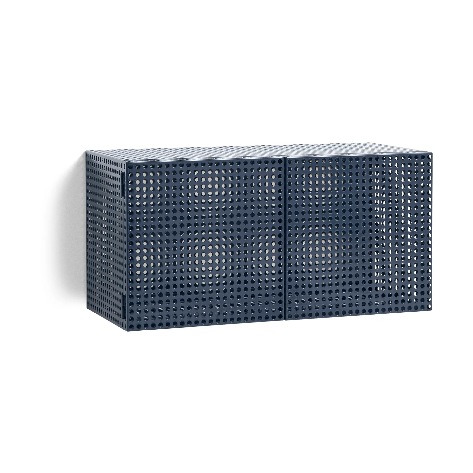 Perforated Cabinet vægskab small, Steel blue HAY