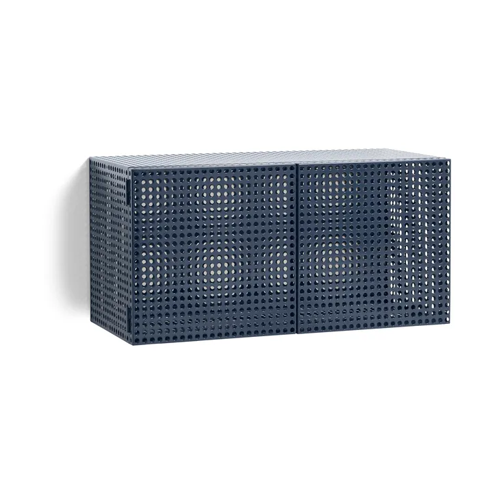 Perforated Cabinet vægskab small - Steel blue - HAY