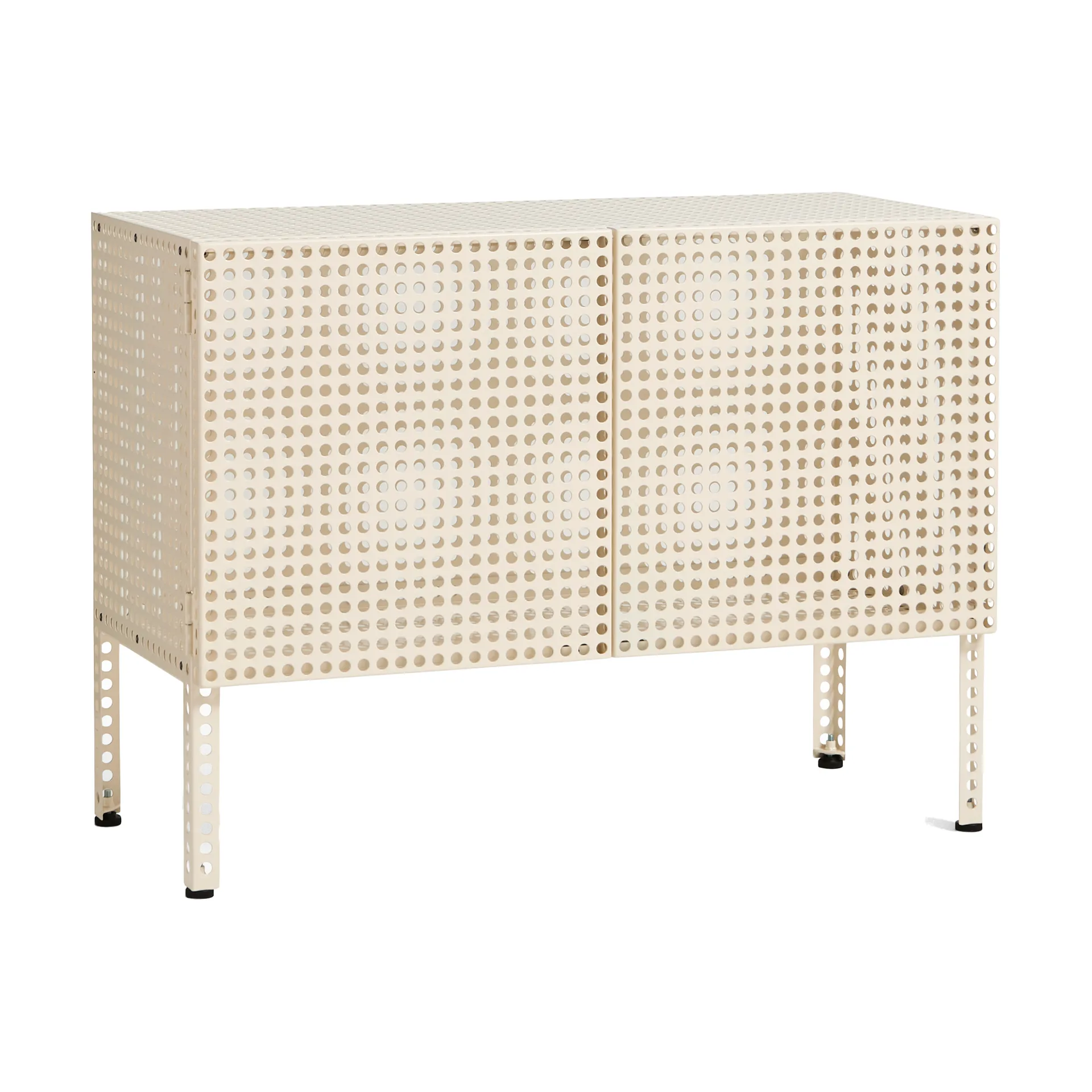 Perforated kabinet skab small, Eggshell HAY