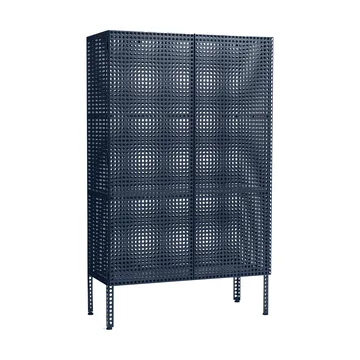 Perforeret Cabinet skab large - Steel blue - HAY
