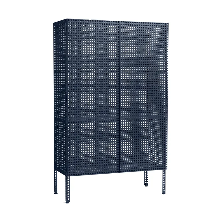 Perforeret Cabinet skab large - Steel blue - HAY