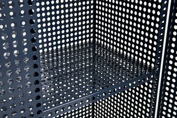 Perforeret Cabinet skab large - Steel blue - HAY