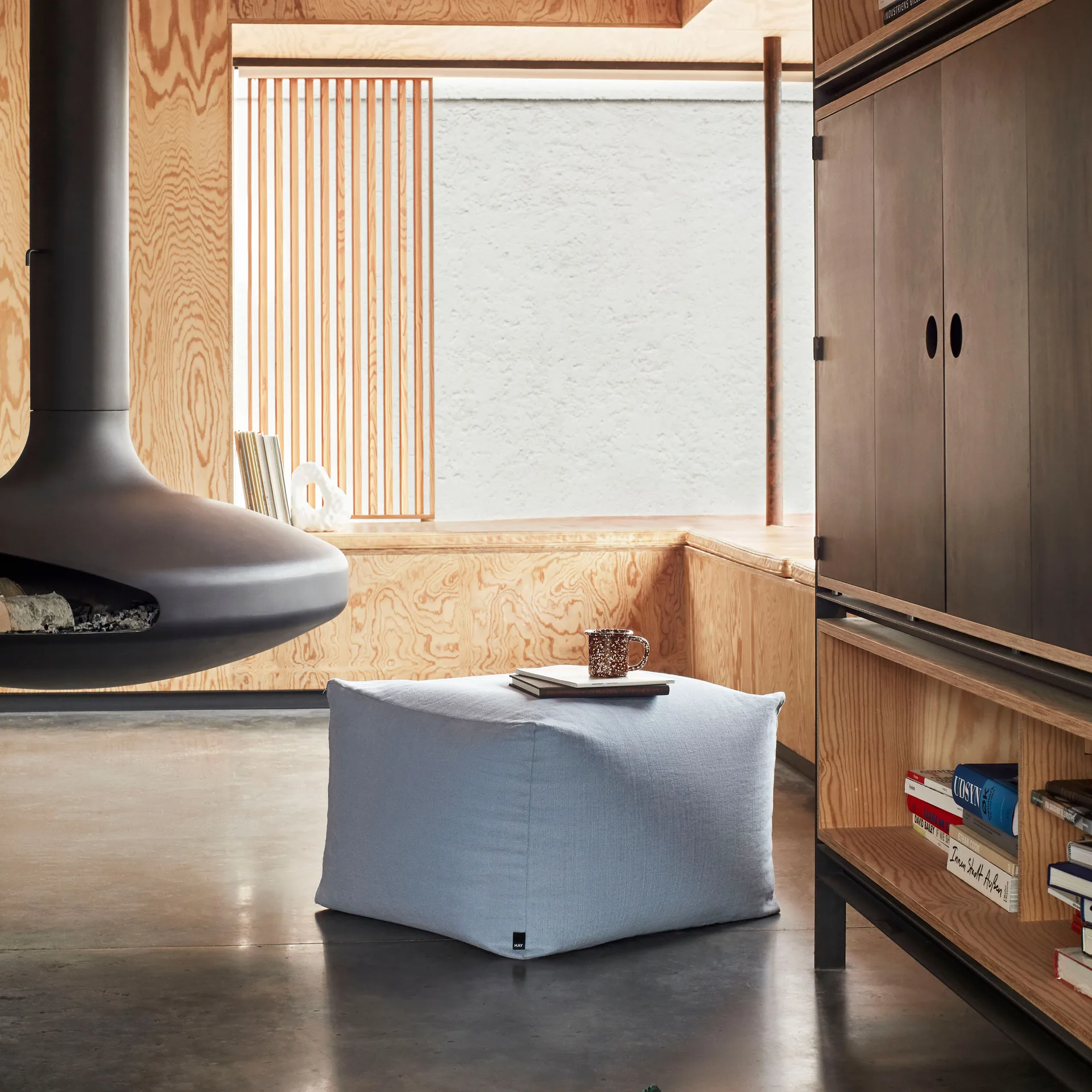 Pouf puf 59x59 cm, Soft blue HAY