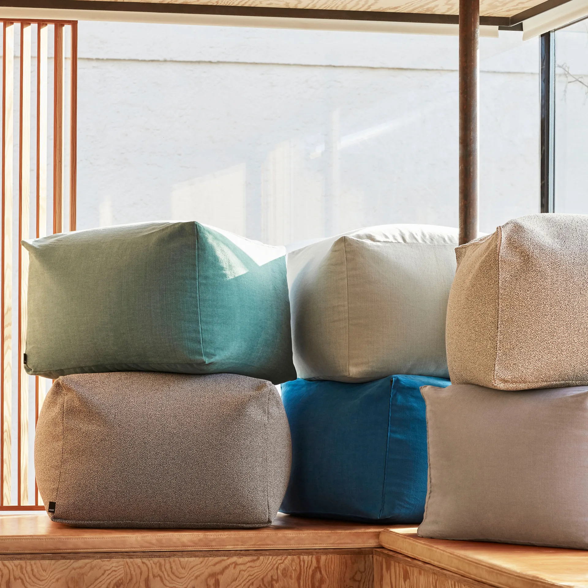 Pouf puf sprinkle 59x59 cm, Cream HAY