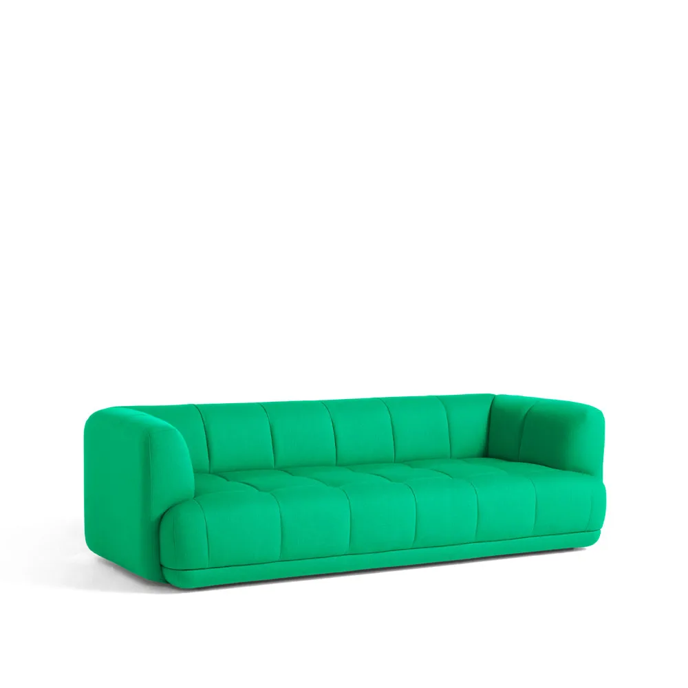 Quilton 3-personers sofa, stof Vidar 932 grøn HAY