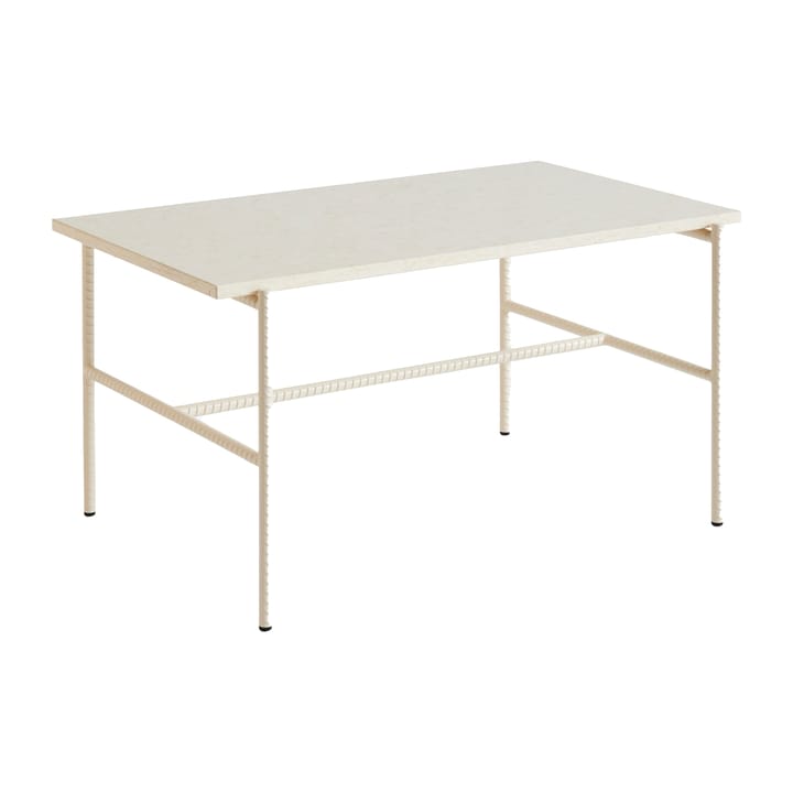 Rebar sofabord 80x49x40,5 cm - Beige marble-alabaster - HAY