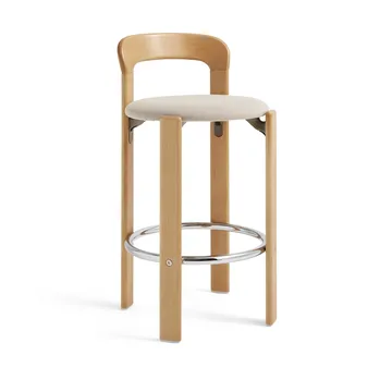 Rey Low polstret barstol - Steelcut Trio 213 golden - HAY
