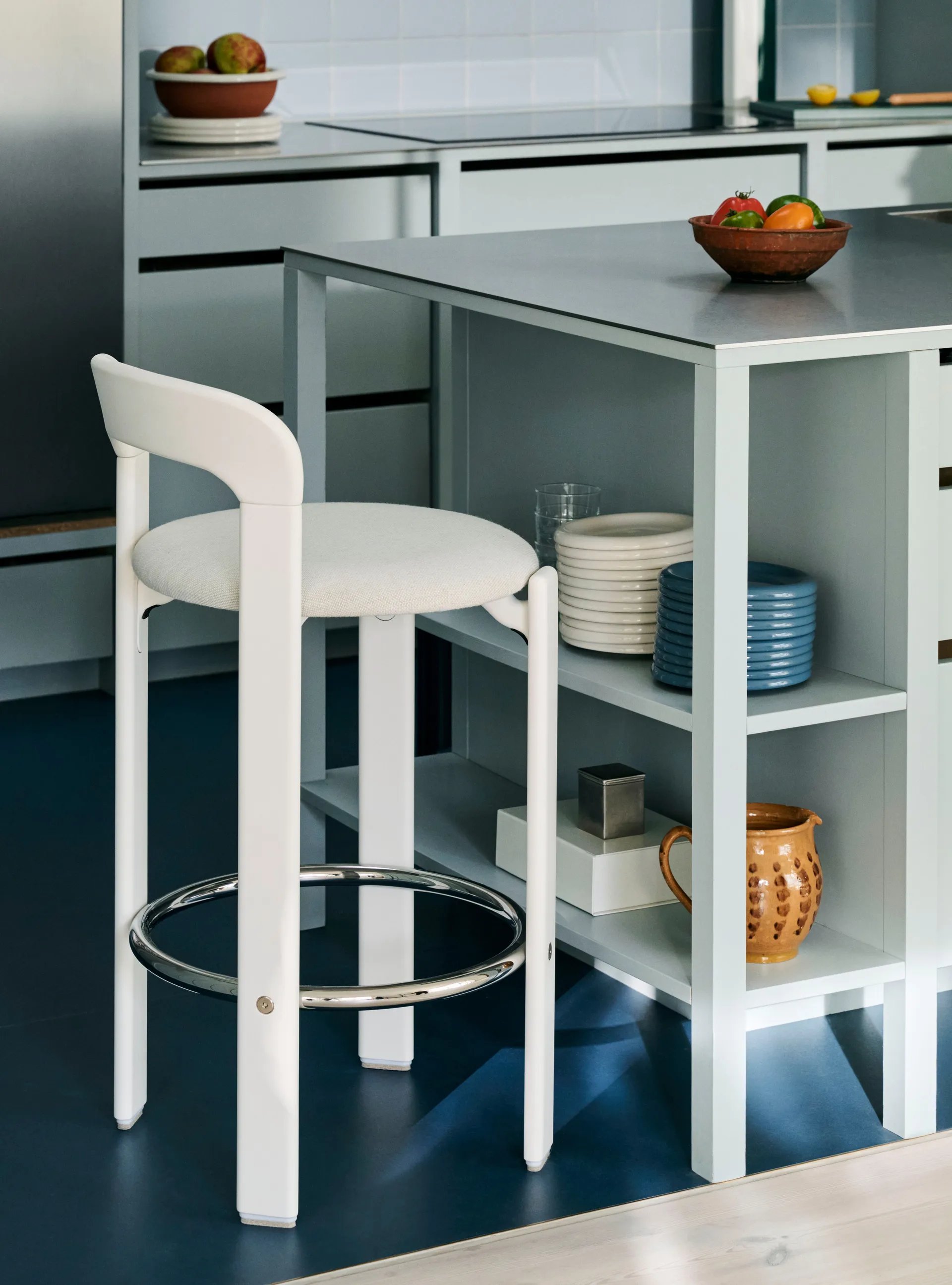 Rey polstret barstol 75 cm, Mode 011-cream white HAY