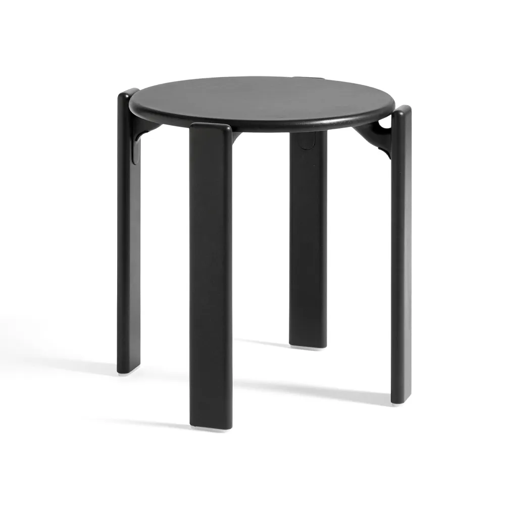 Rey rund skammel Ø46,5x46 cm, Deep black HAY