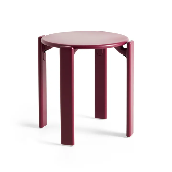 Rey rund skammel Ø46,5x46 cm - Grape red - HAY