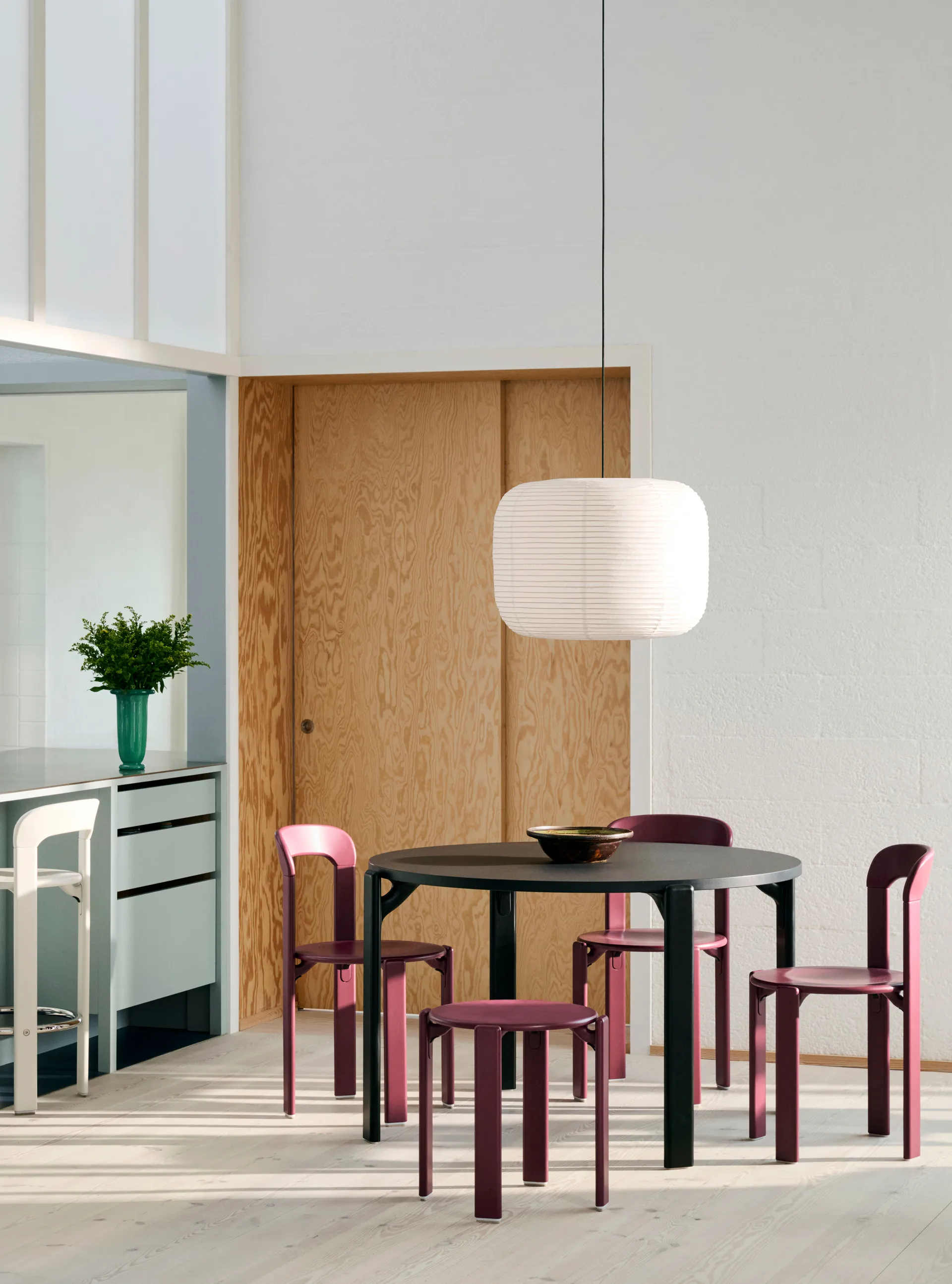 Rey skammel Ø46,5 x 46 cm, Grape red HAY