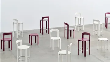 Rey skammel Ø46,5 x 46 cm - Grape red - HAY