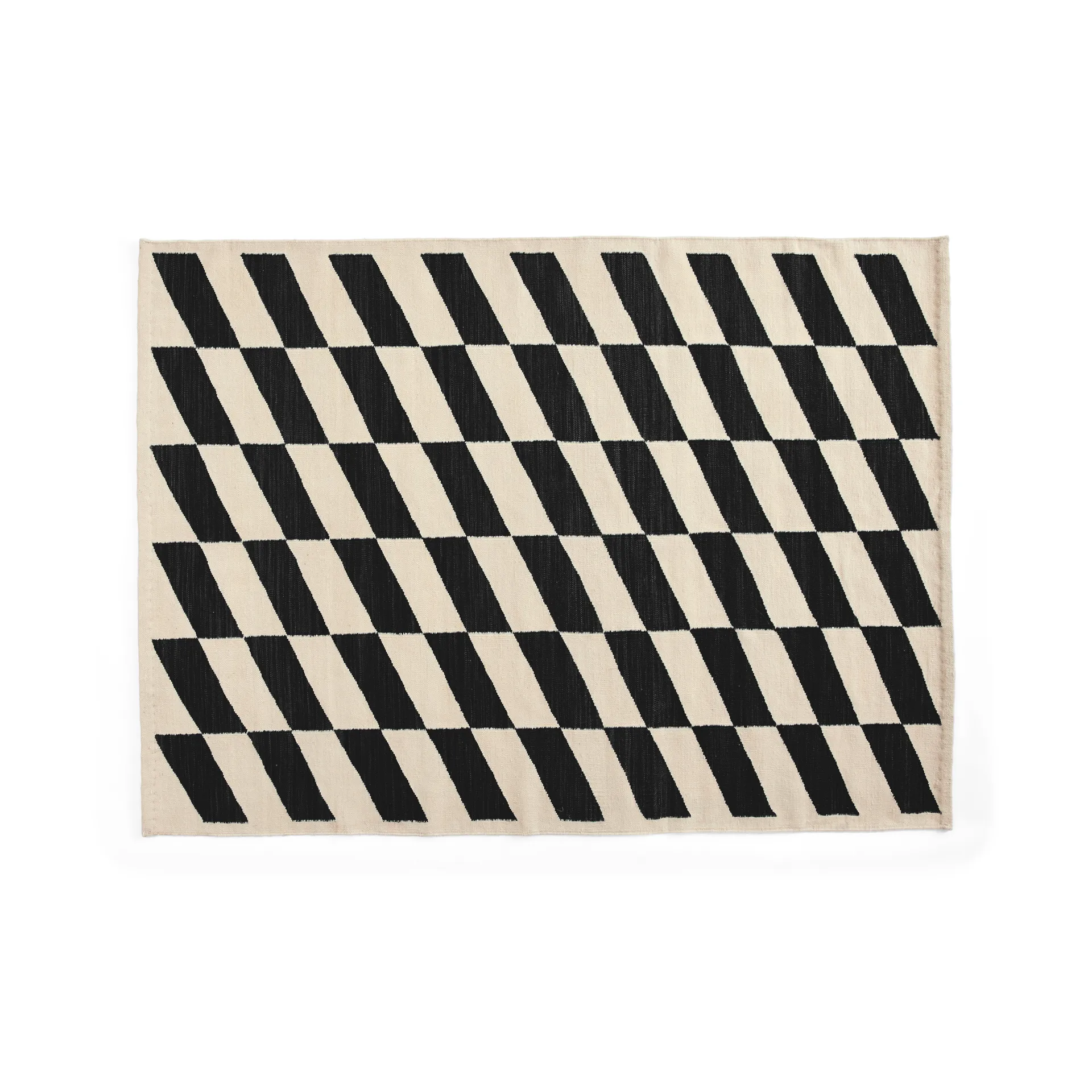 Shift Kelim tæppe 140x200 cm, Black HAY