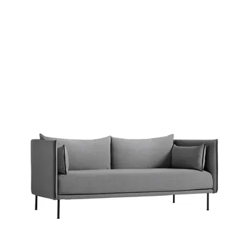 Silhouette 2-personers sofa - Coda 182 grå-sorte metalben - HAY