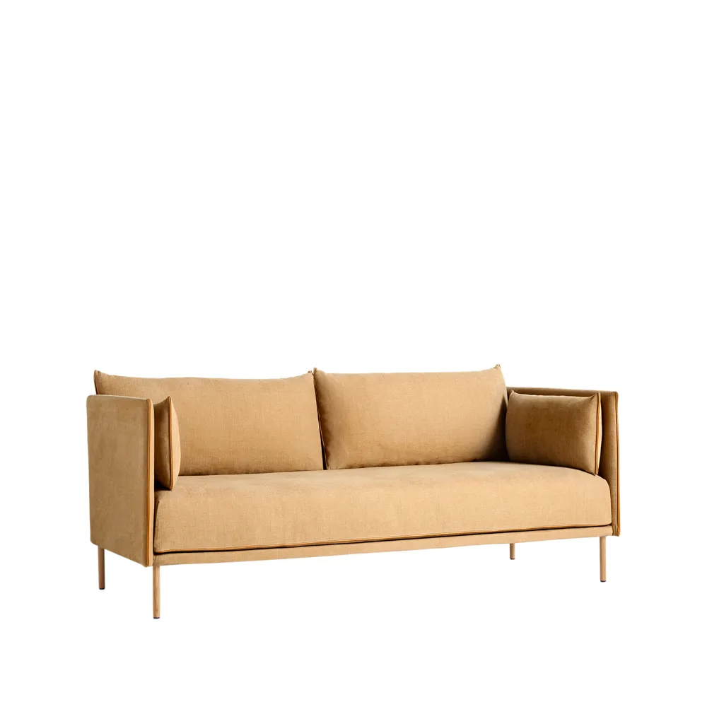 Silhouette 2-personers sofa, Linara 142-cognac leather piping-oiled oak HAY
