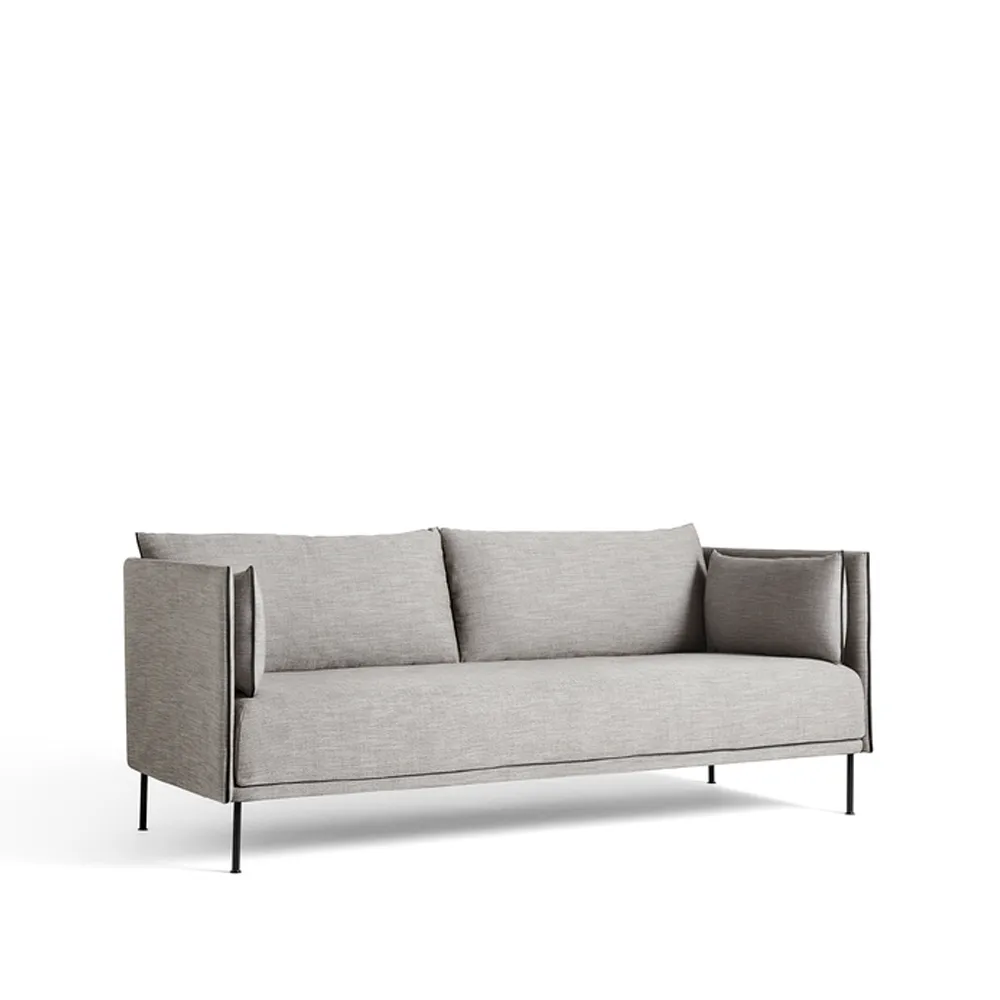 Silhouette 2-personers sofa, Ruskin 33-sort metalben HAY