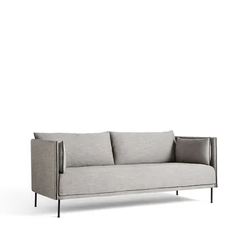 Silhouette 2-personers sofa - Ruskin 33-sort metalben - HAY
