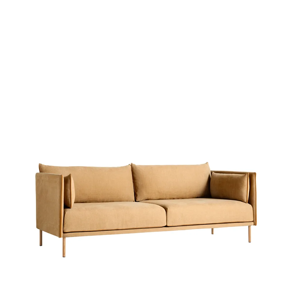 Silhouette 3-personers sofa, Cognac-olierede egeben HAY