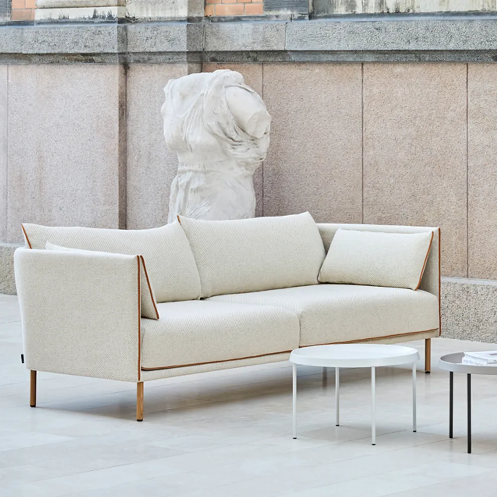 Silhouette 3-personers sofa, Ruskin 33-sort metalben HAY