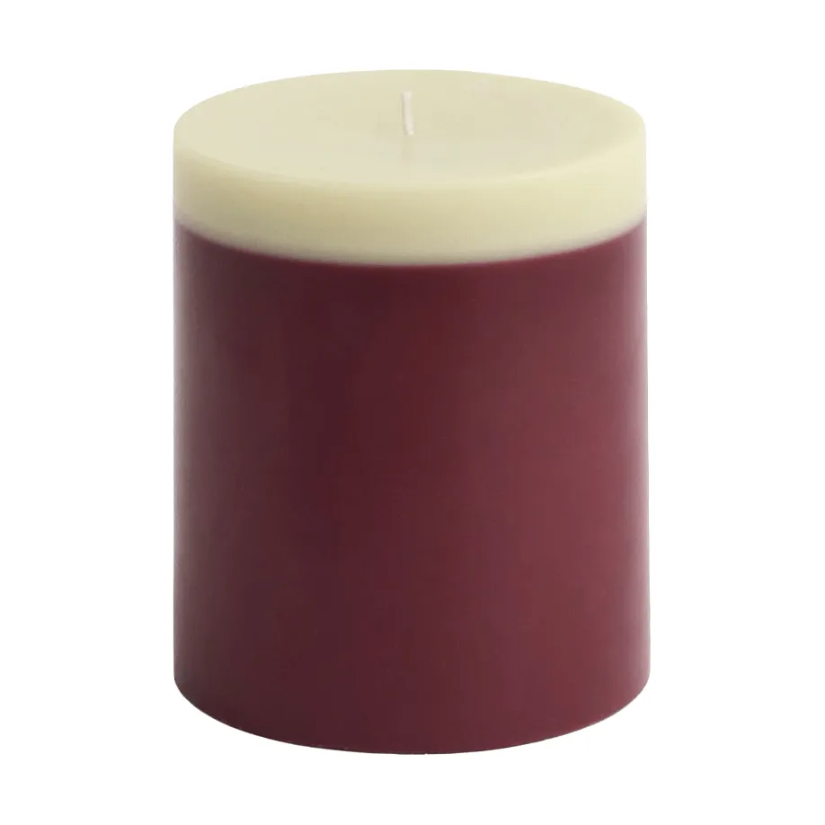 Silo Candle bloklys, Bordeaux-lime white, Ø9,5x11 cm HAY