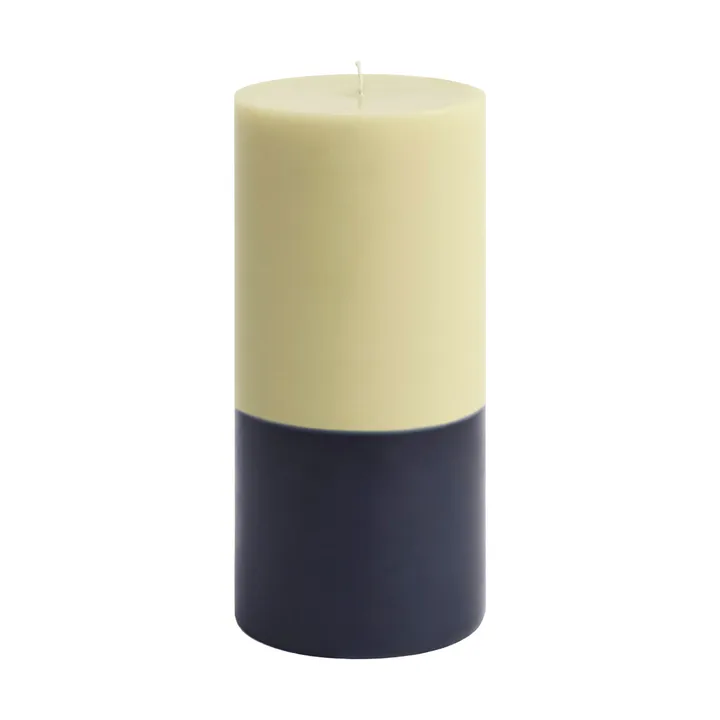 Silo Candle bloklys - Lime white-midnight blue, Ø9,5x20 cm - HAY