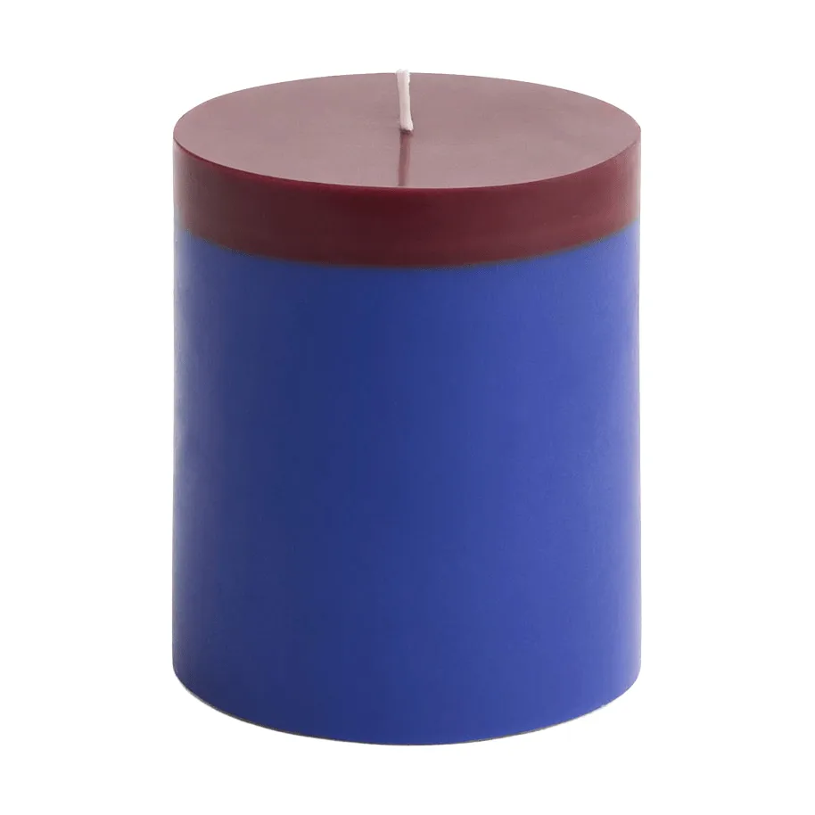 Silo Candle bloklys, Royal blue-bordeaux, Ø9,5x11 cm HAY